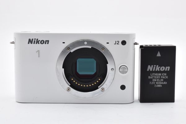 ★ショット数: 2748回・美品★ ニコン Nikon 1 J2 ボディ ホワイト SS1053 #1659