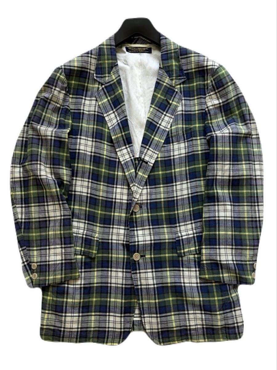 超希少 80s USA製 Brooks Brothers テーラードジャケット ドレスゴードン ブルックスブラザーズ タータンチェック ビンテージ 米国製 US39