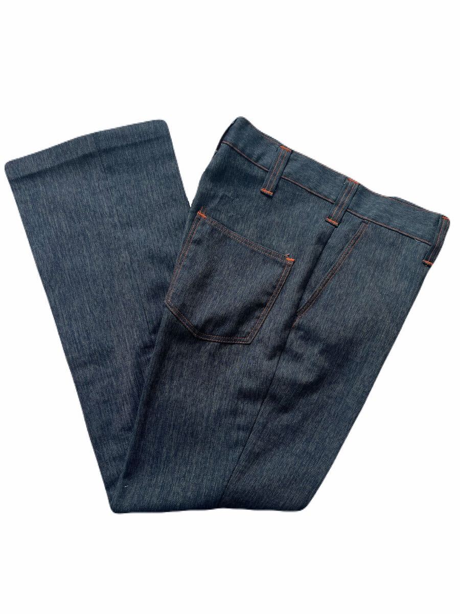 希少 USA製 70s Wrangler スラックス パンツ デニム ビンテージ ラングラー ブーツカット WRANCHER ランチャー 米国製 アメリカ製 30 TALON