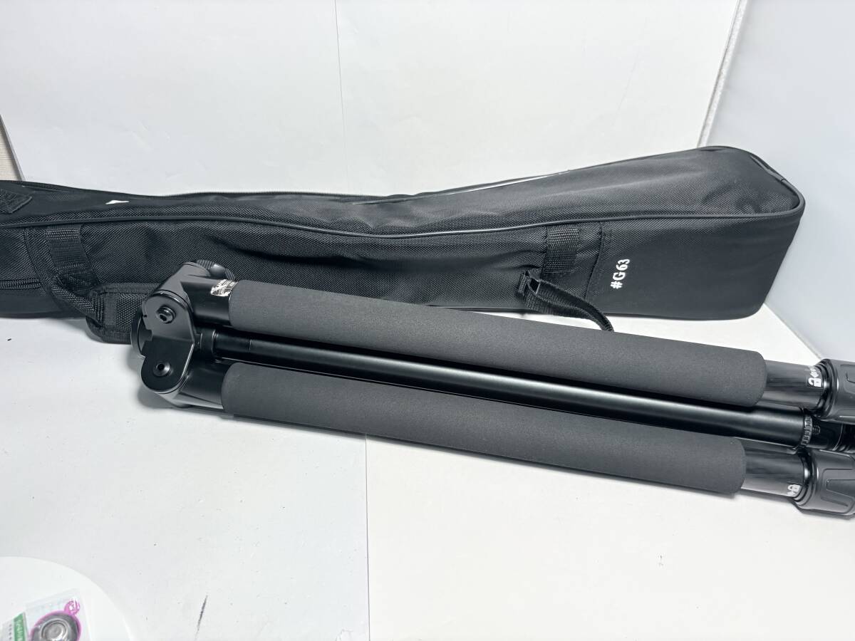 ケース付き ベルボン BIRDERS PRO 638 カーボン3段三脚