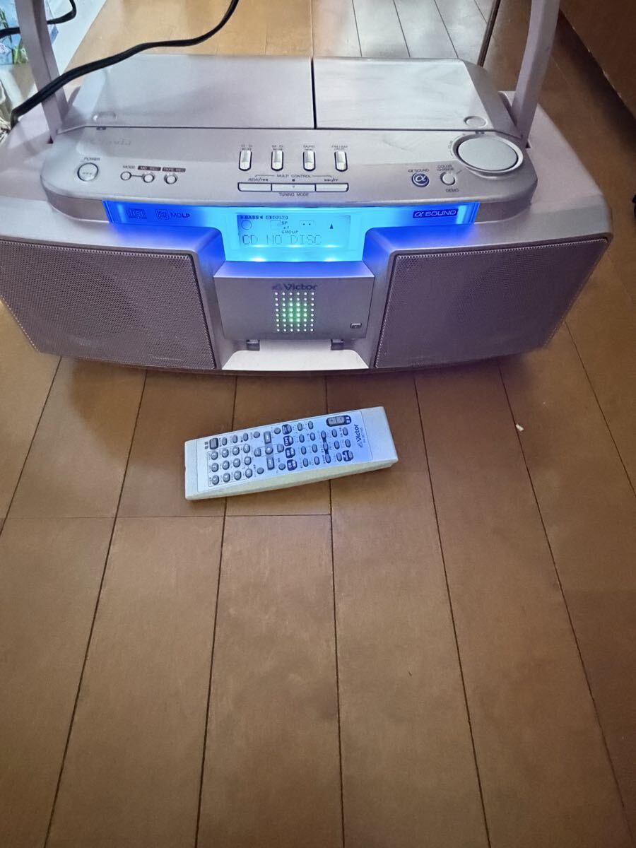 VictorJVC RC-T1MD ピンクCD-MDポータブルシステムClaviaクラビア(CD/MDデッキ)