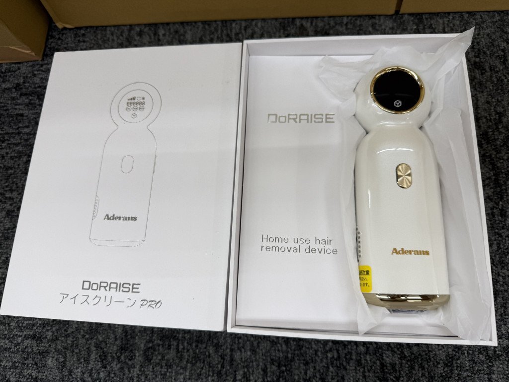 ▽ 未使用★ Aderans DoRAISE アデランス アイスクリーンPRO ホワイト 脱毛器 6722 KB236353