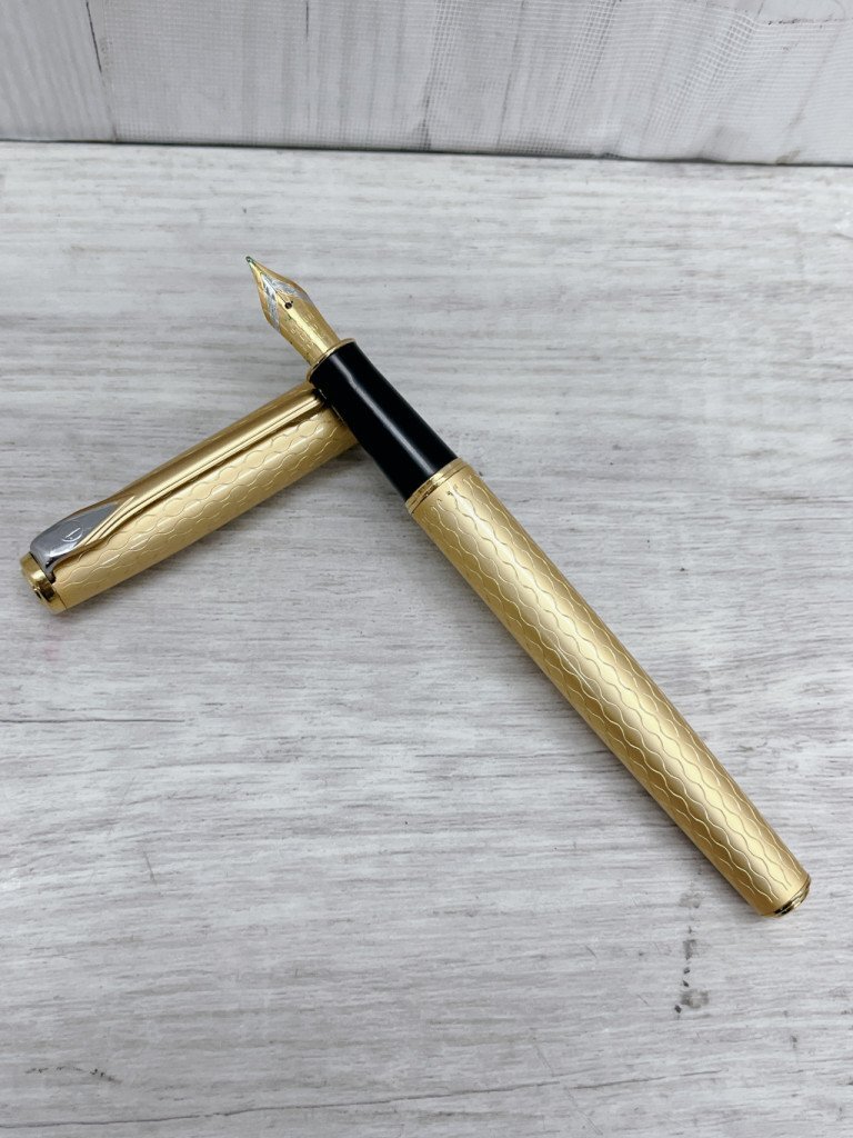 ◆1円スタート◆イリジウム IRIDIUM 万年筆 ※インク残量無し ゴールド系 文房具 筆記用具 現状品 OG234288