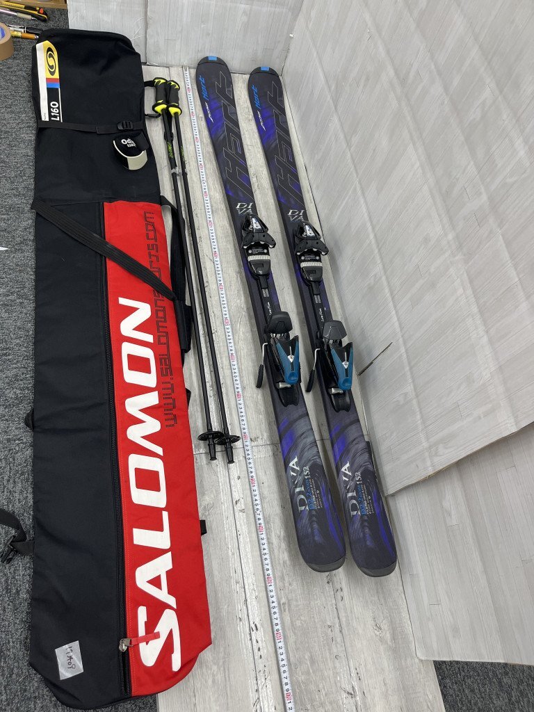◆Hart スキー板 DIVA 全長152cm ストック115cm ウィンタースポーツ ケース付き 現状品 OG242442