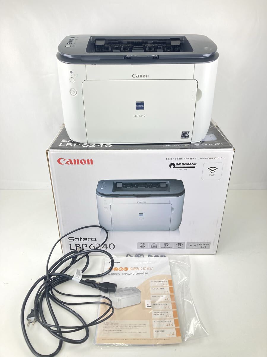 【平】 Canon モノクロレーザープリンター Satera LBP6240 キャノン プリンター 通電確認済み