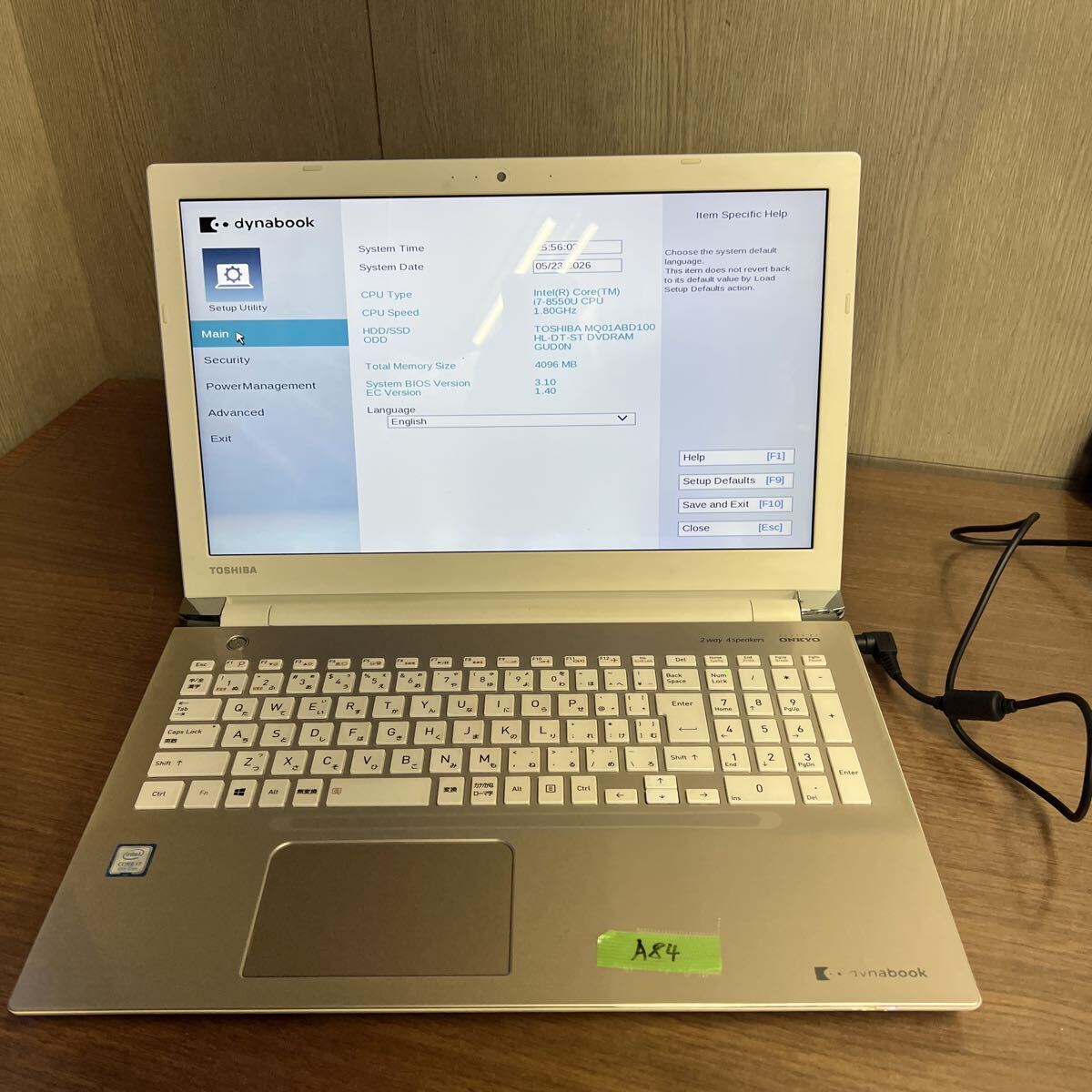 A84 100サイズ発送　中古　Dynabook dynabook Core i7 8550U L50-E