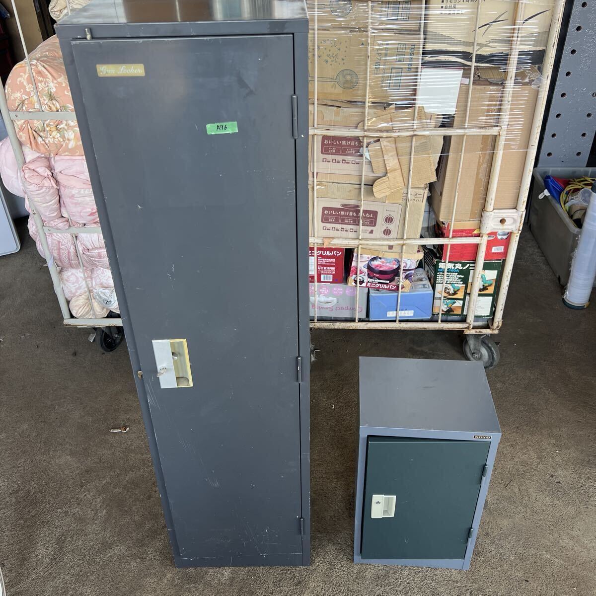 A96 佐川急便着払い発送　中古　現状品　GUN LOCKER 東洋事務器工業 ガンロッカー 5挺入 鍵付き 猟銃保管用スチールロッカー