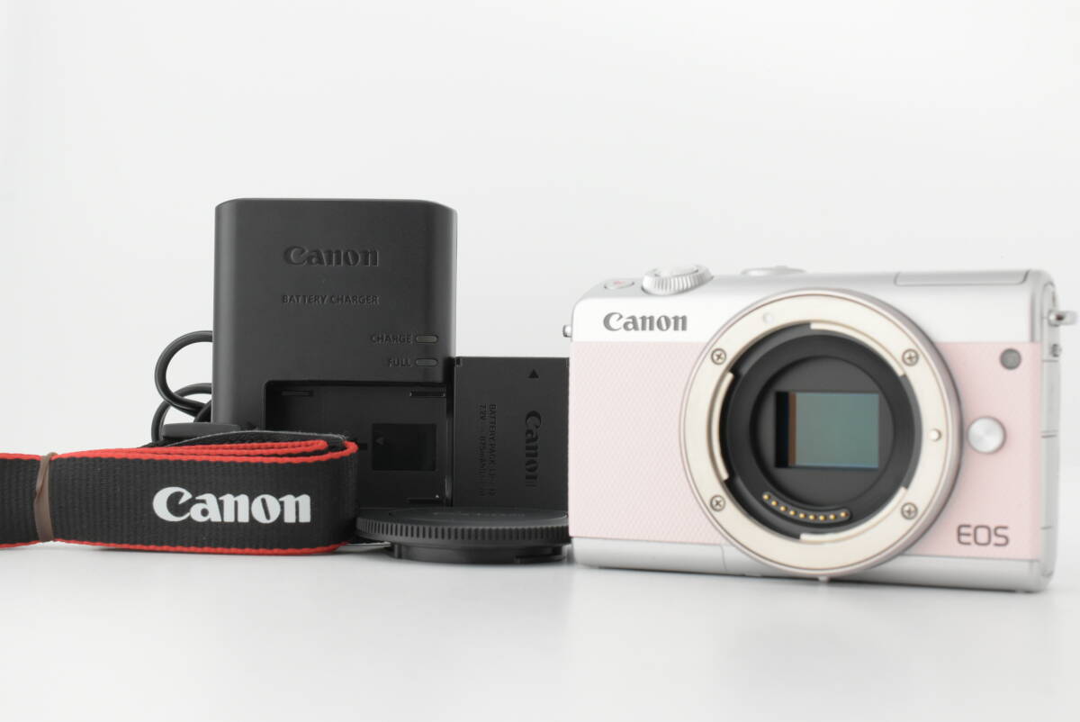 【極美品・限定ピンク】Canon EOS M100 ミラーレスカメラ 24.2MP Wi-Fi Bluetooth EF-1941