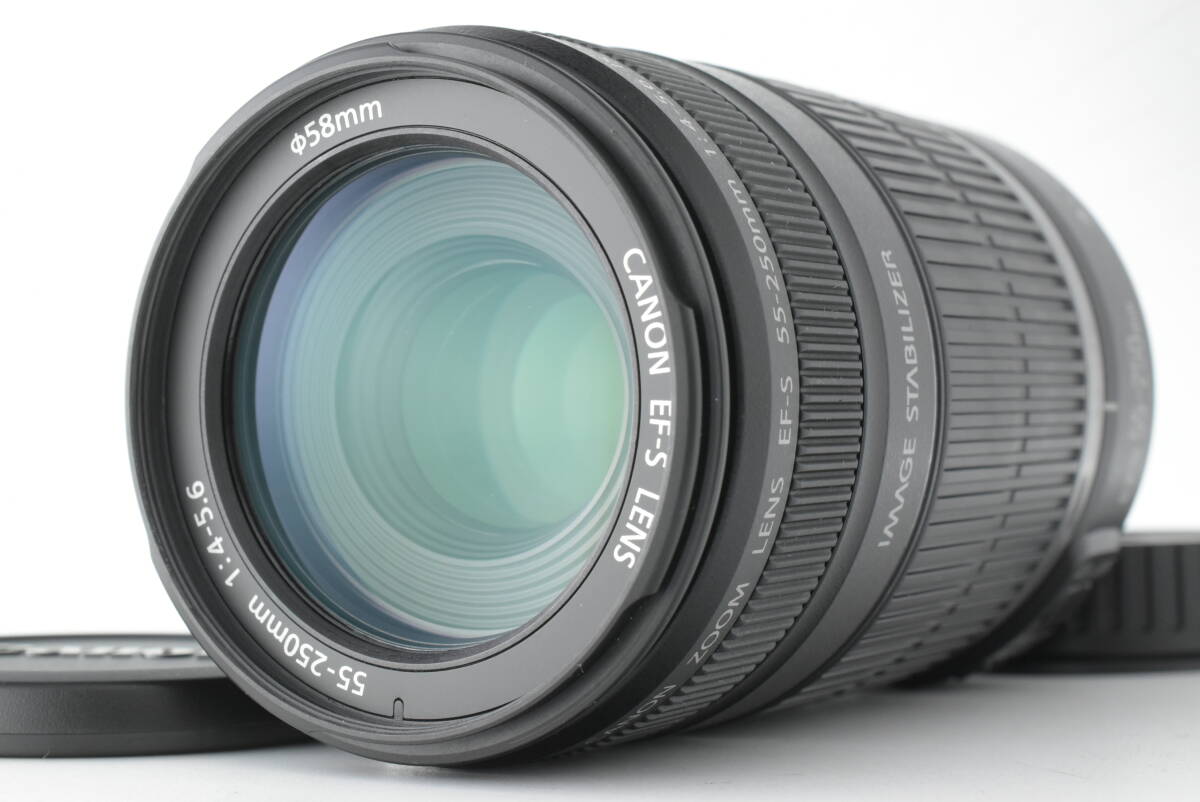 【美品】Canon キャノン EF-S 55-250mm F4-5.6 IS 望遠ズームレンズ 動作確認済 EF-2102