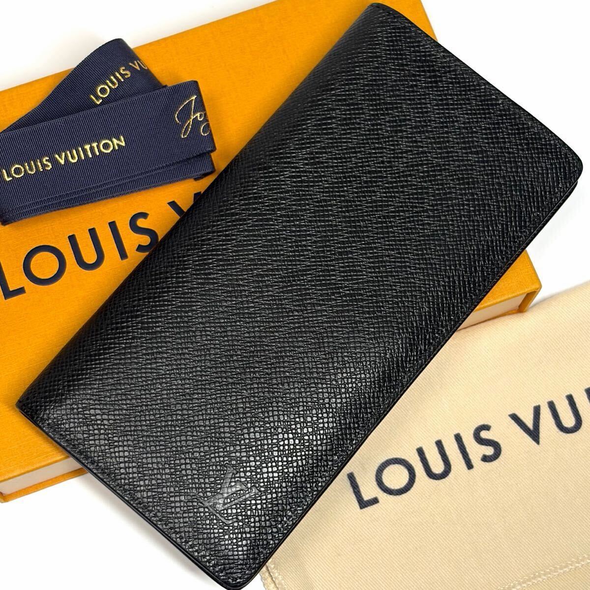 【超美品/定価13万/RFID】 ルイヴィトン タイガ ポルトフォイユ・ブラザ 二つ折り長財布 ロングウォレット ブラック ICチップ NFC M30501