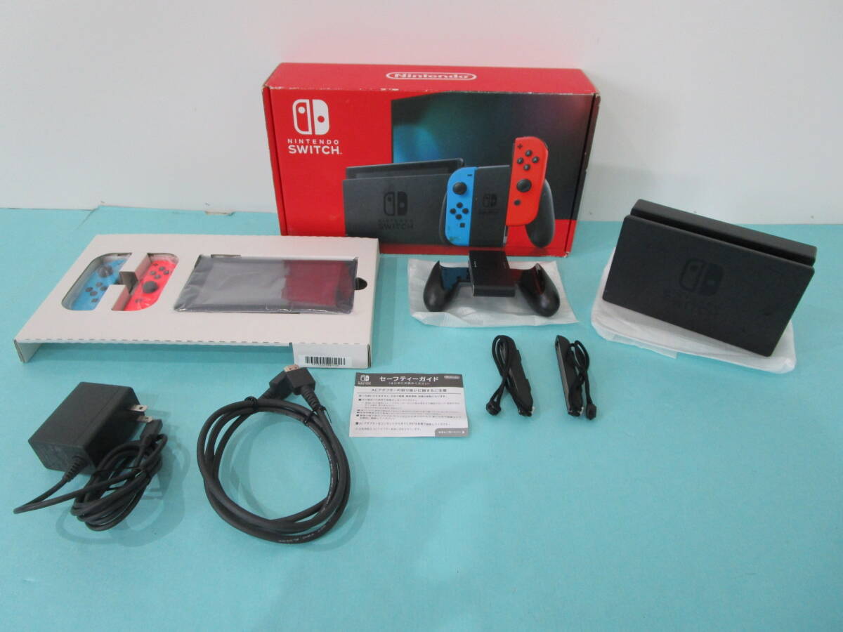 066) ジャンク Nintendo Switch ネオンブルー×ネオンレッド ニンテンドースイッチ 本体