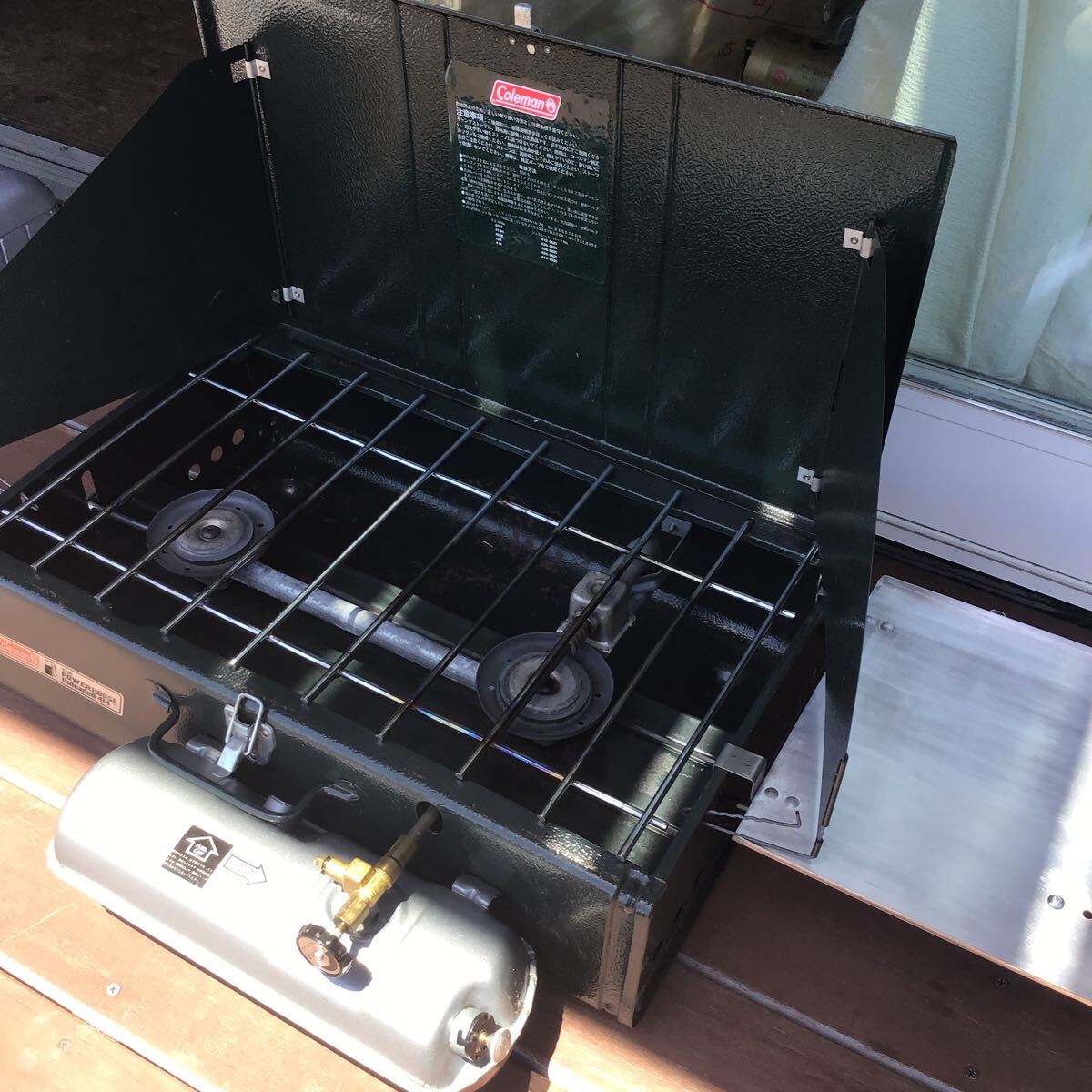 無鉛可Coleman コールマン ツーバーナー POWERHOUSEUnleaded アンレテッド414 シェフトレイ付き