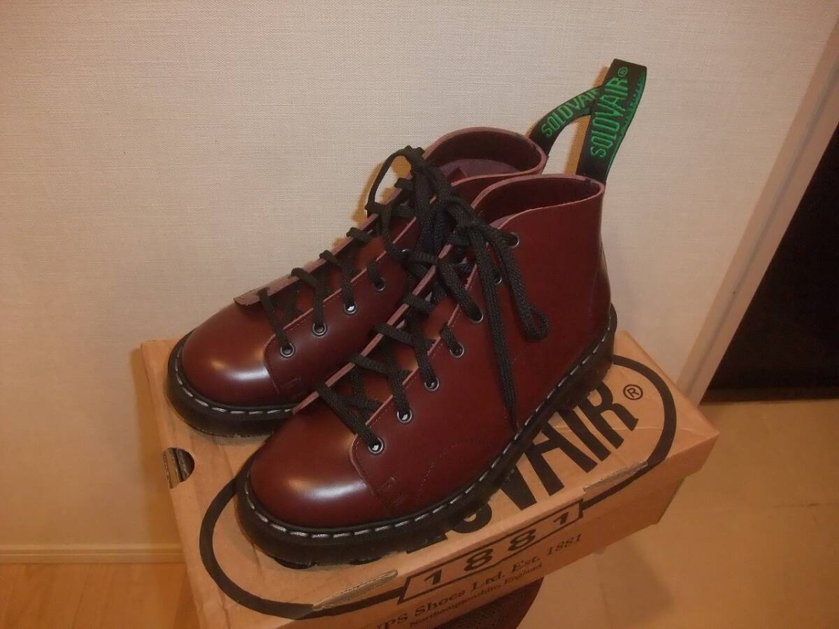 英国製　ソロヴェアー　Solovair 　Oxblood Hi-Shine Monkey Boot　UK7