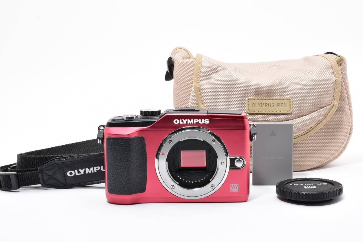 ■ 美品 ■ オリンパス　OLYMPUS PEN E-PL2 レッド ボディ 《S数極小》 ＃A455-2102M0059455