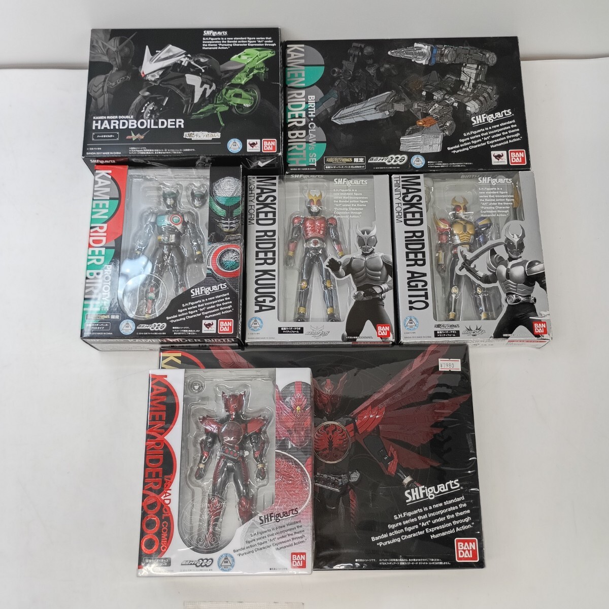 K5-48M【S.H.Figuarts 仮面ライダー 6点 まとめ】オーズ アギト クウガ バース ハードボイルダー フィギュア 他 バンダイ 現状品 ジャンク