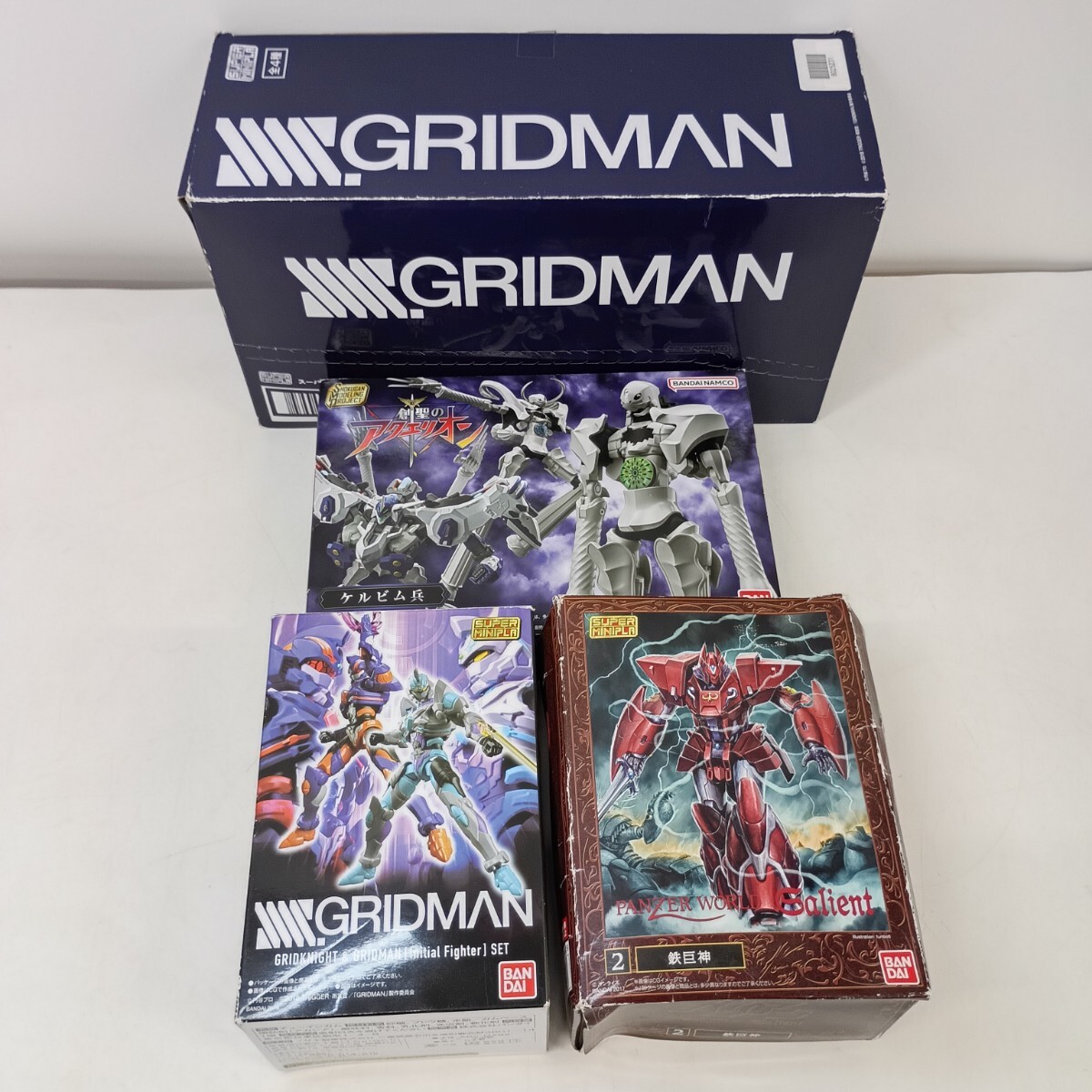 K5-52M【スーパーミニプラ 4点 まとめ】プラモデル プラモ グリッドマン 創聖のアクエリオン戦闘メカ 他 食玩 現状品 ジャンク