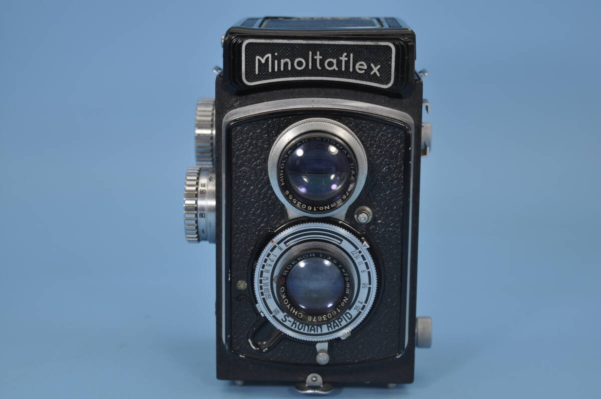★中古品　ミノルタ　Minoltaflex S-konan papid 　rokkor75mmF3.5 二眼レフ(No.163 ・・・)【実働品】◆◆