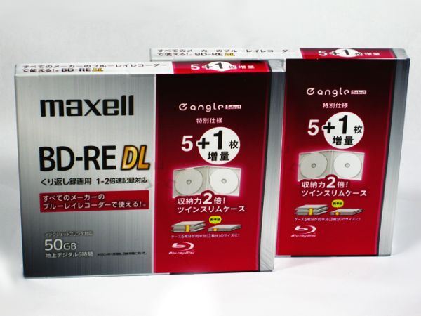 ■　maxell　くり返し録画用BD-RE　50GB　1-4倍速　(BEV50WPG6SE4) 赤