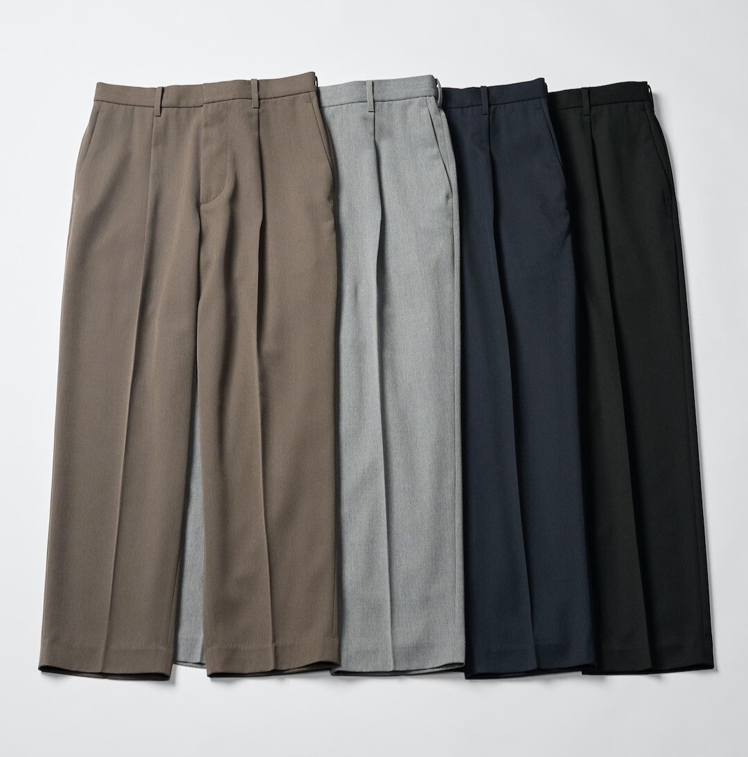 【国内人気ブランド新品】ユニクロ UNIQLO:C タックワイドテーパードパンツ 色:茶 サイズXL ウエスト92-100 股下加工済63cm 春夏 新作格安