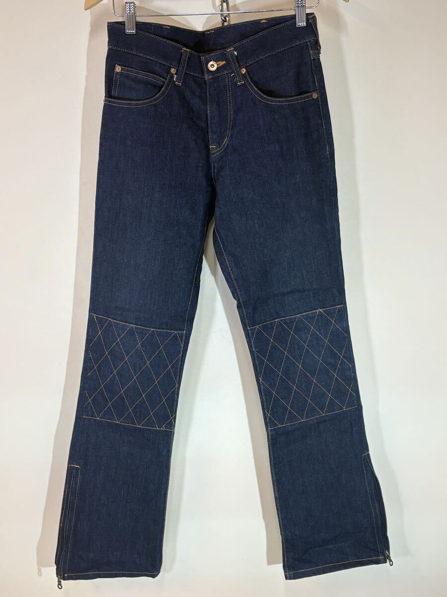 THE OUTLAW WORKS アウトローワークスデニムパンツ ジーンズ ジーパン レザーポケット size: W27 L33