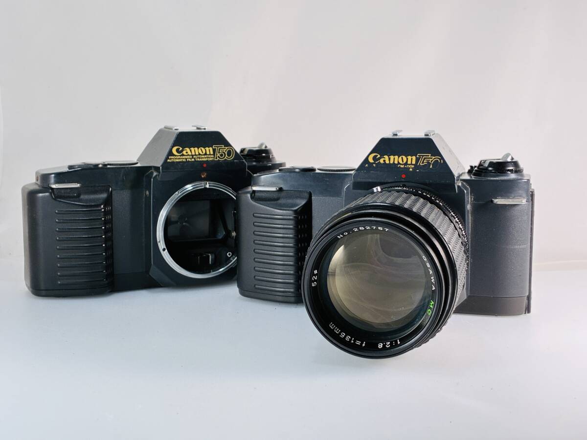 ★まとめ★ キヤノン CANON T50 ボディX2個 OSAWA MC 135mm F2.8 動作レンズセット #S0270