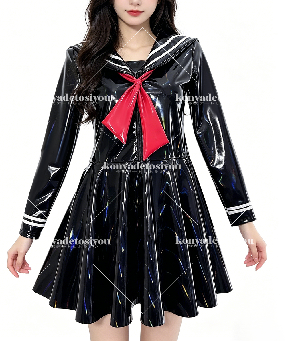 24052彩黒2XL インナーパンツ セーラー風ワンピースト コスプレ JK制服 キャンギャル ハロウィン仮装 変装 撮影会 イベント コスチューム