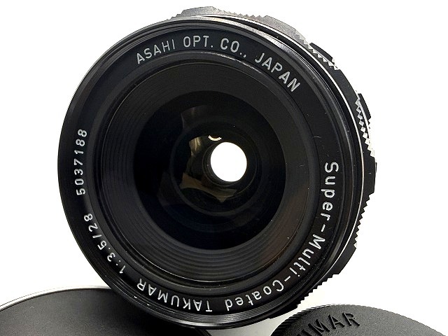 H054 PENTAX ペンタックス Super-Multi-Coated TAKUMAR 28mm F3.5 ケース付 現状品