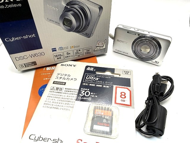 H098 SONY ソニー Cyber shot DSC-W630 コンパクトデジタルカメラ 本体のみ 箱付き 現状品