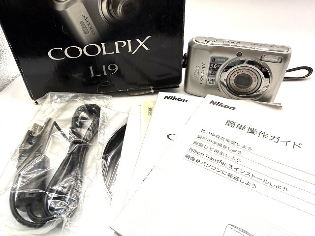 H108 NIKON ニコン COOLPIX L19 コンパクトデジタルカメラ 通電確認済 箱付き 現状品