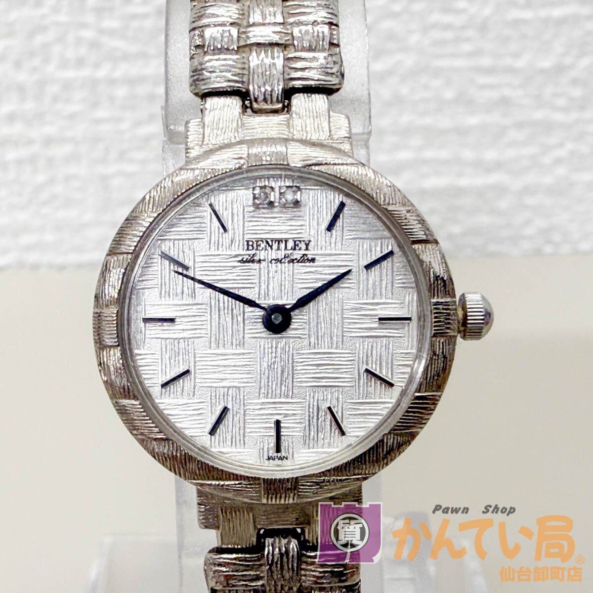 [9356-003]SV925 総重量約33.3g ベントレイ シルバー レディース クォーツ 時計【中古】現状品 本体のみ bentley 腕周り約15.5cm