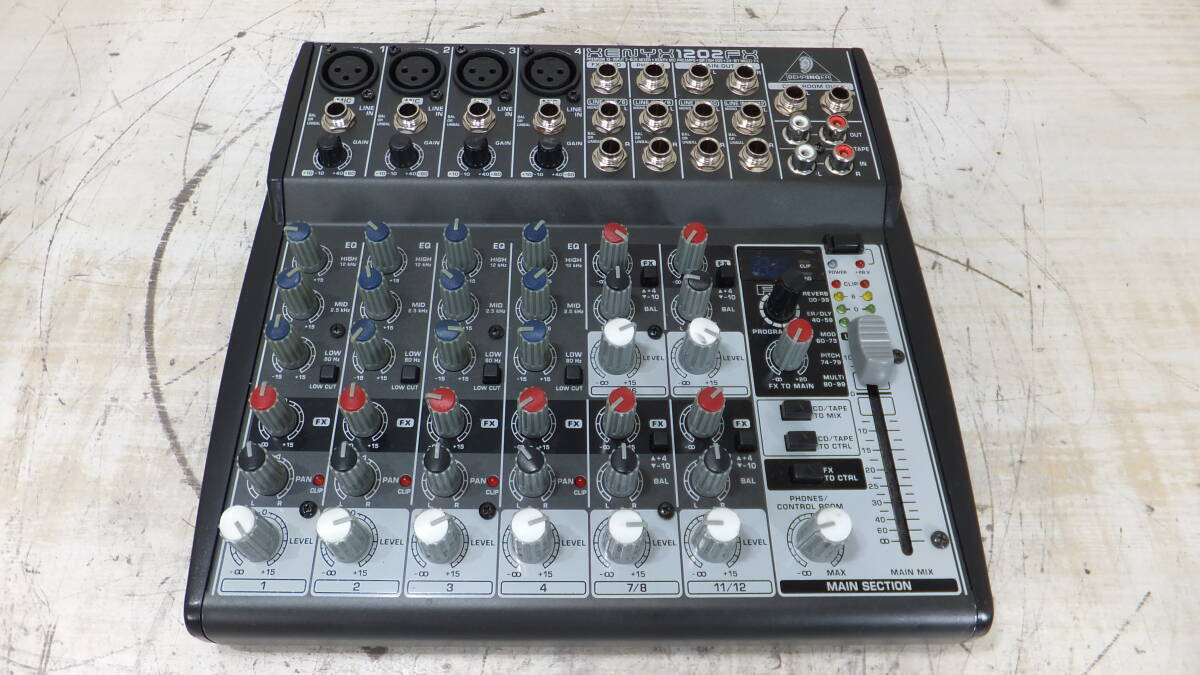 ①BEHRINGER ベリンガー XENYX 1202FX アナログミキサー 12入力 ステレオ出力 24bit