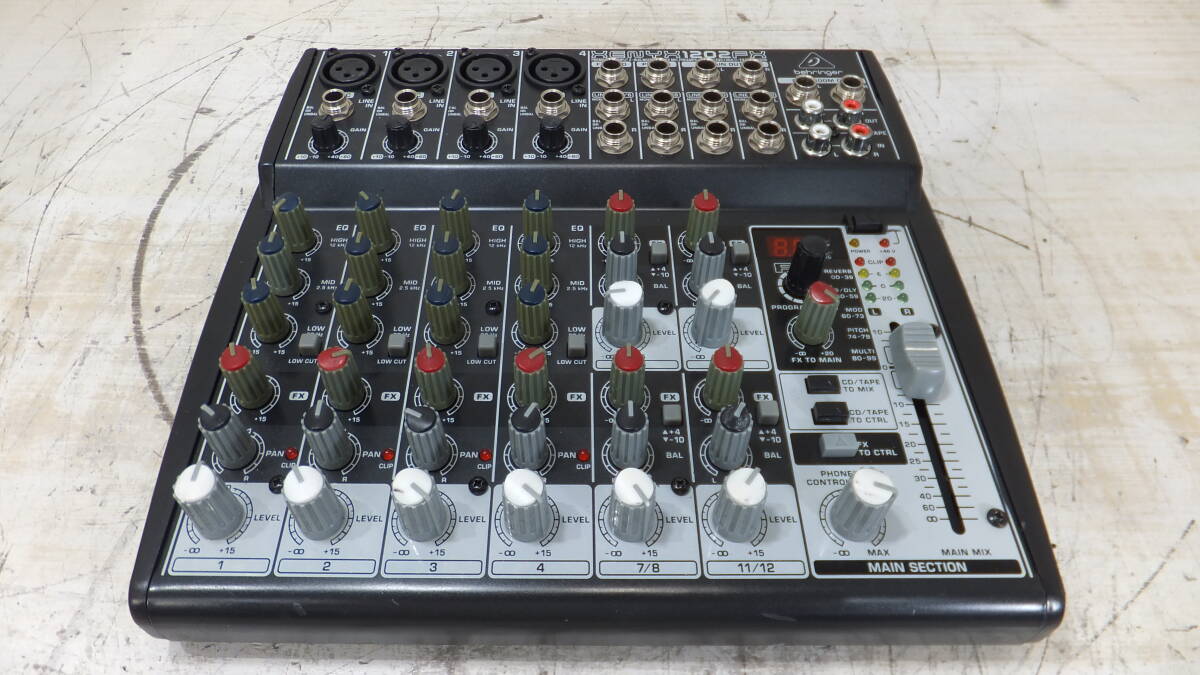 ③BEHRINGER ベリンガー XENYX 1202FX アナログミキサー 12入力 ステレオ出力 24bit