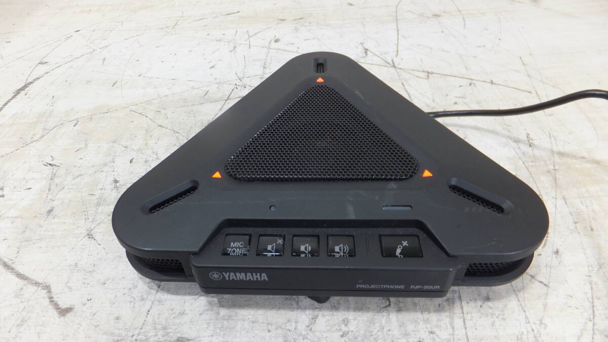 ①YAMAHA ヤマハ PJP-20UR WEB会議用 マイクスピーカー 通電確認のみ