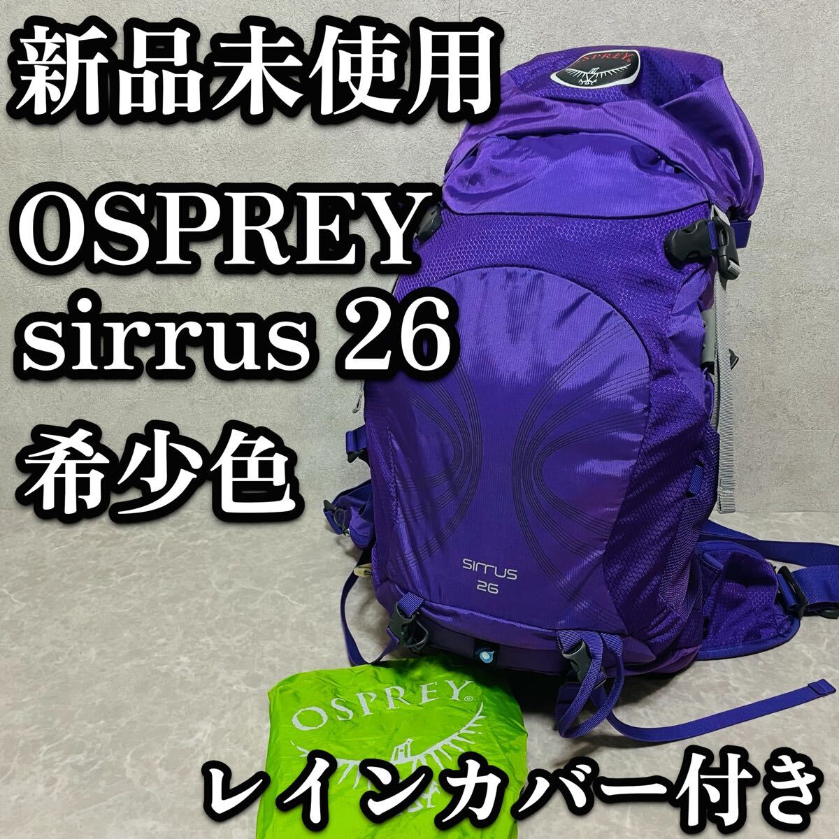 送料無料　未使用 希少 OSPREY オスプレー シラス26 リュック パープル レイン　バックパック　リュック　アウトドア　登山