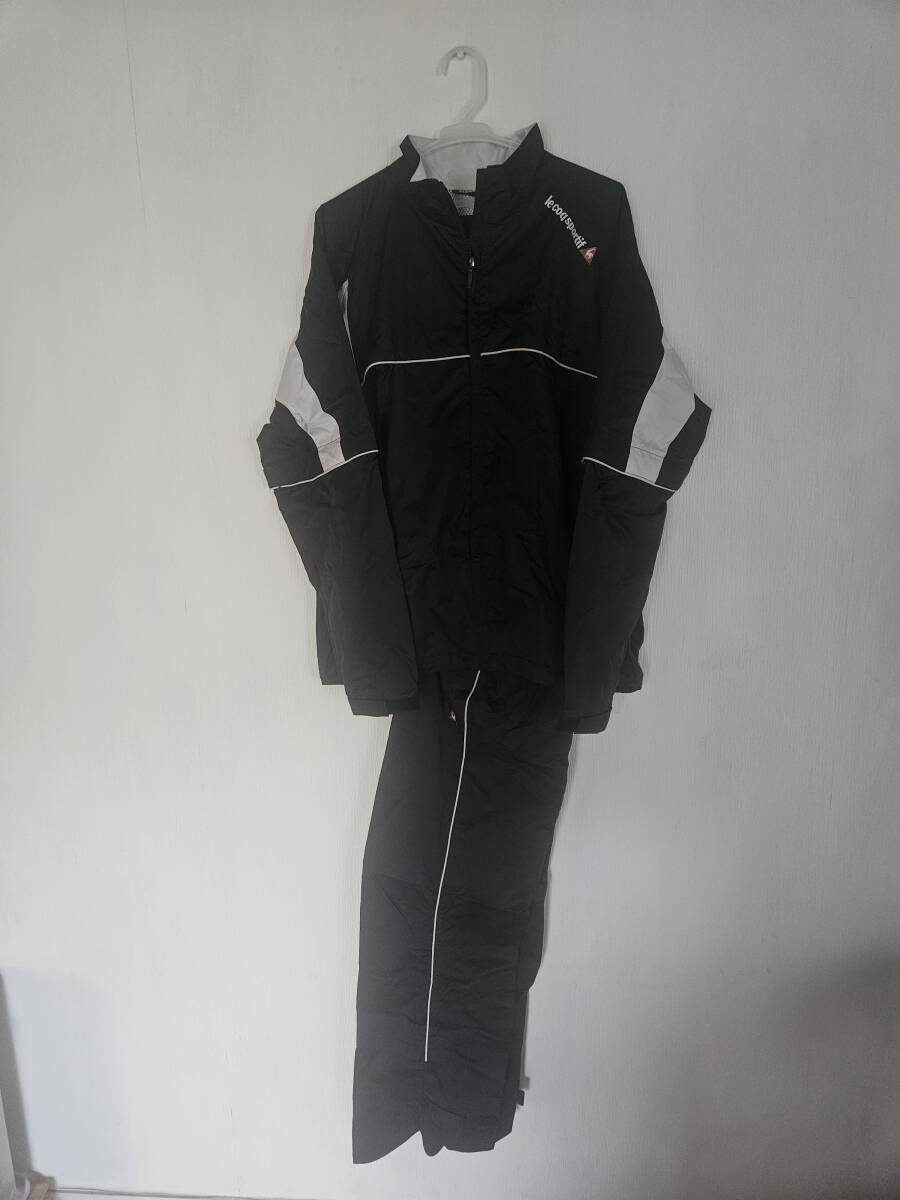 lecoqsportif　ルコックスポルティフ　ゴルフ用　レインウエア　袖ディタッチャブル 　男性用　L　黒