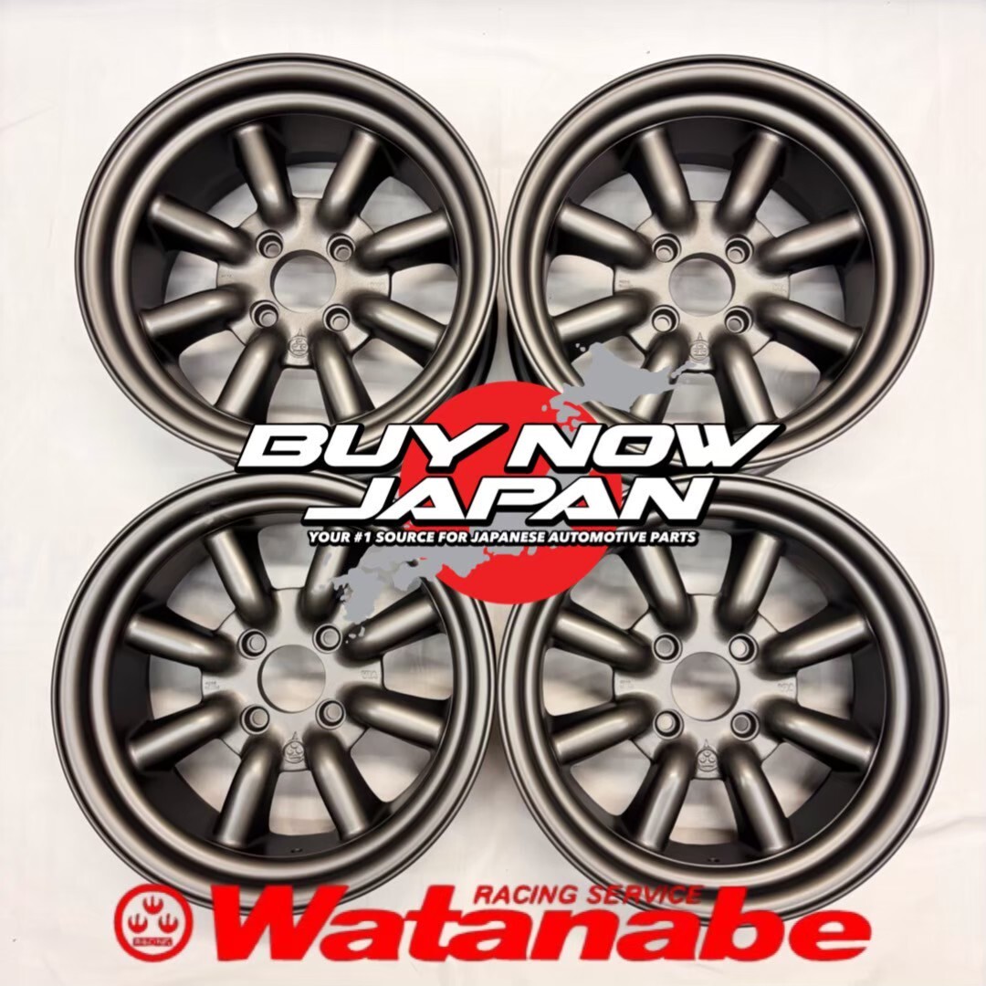 RS Watanabe A TYPE 14×7J+3 4H-100 ブラック 4本 / 14インチ ワタナベ アルミホイール