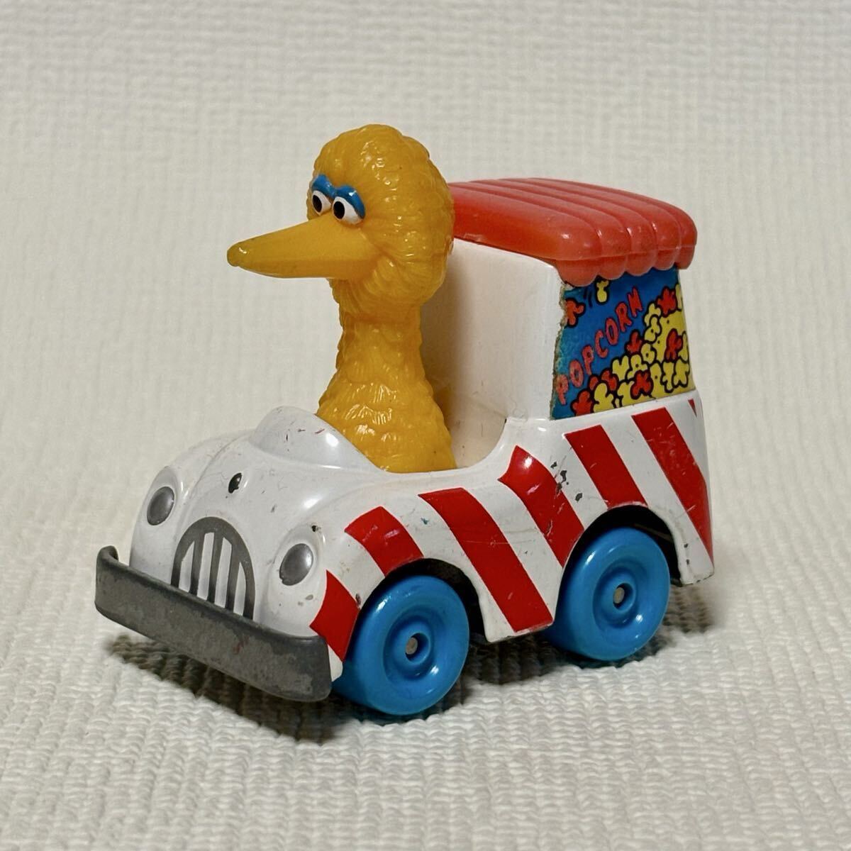 【Vintage】セサミストリート ビッグバード 1983年 PLAYSKOOL ポップコーン ダイキャスト ミニカー PVC セサミ フィギュア ヴィンテージ