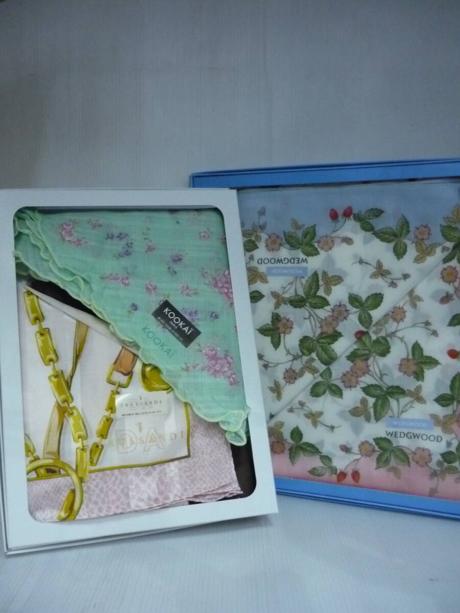 A3918　★スカーフまとめ　WEDGWOOD ウェッジウッド TRUSSARDI　トラサルディなど　5点セット