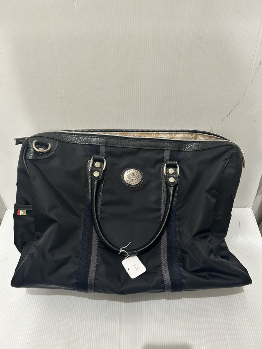 C718 オロビアンコ イタリア製 2WAY ビジネスバッグ 軽量 ブリーフケース ブラック 黒 中古品　ストラップ有り