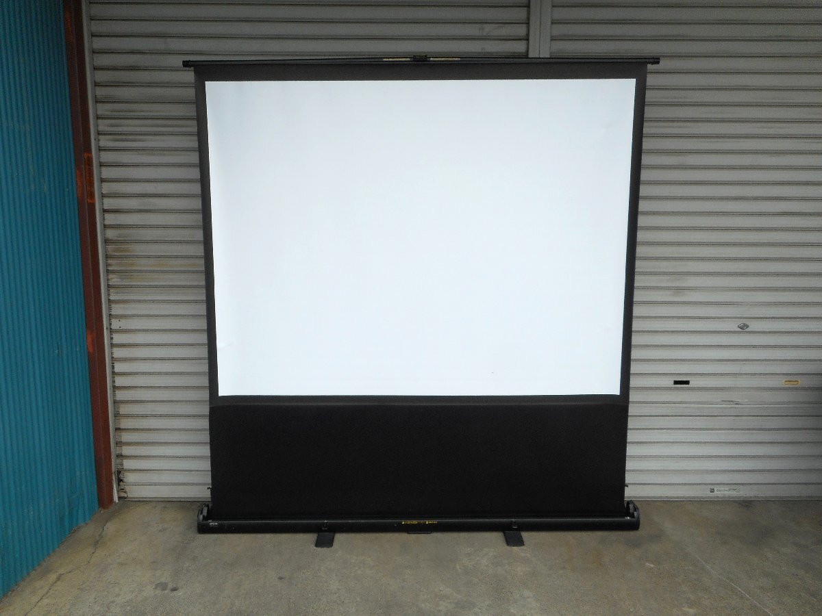 ◎EPSON ELPSC08 80型 携帯型ロールスクリーン プロジェクター パンタグラフ式フロアタイプスクリーン◎X-37