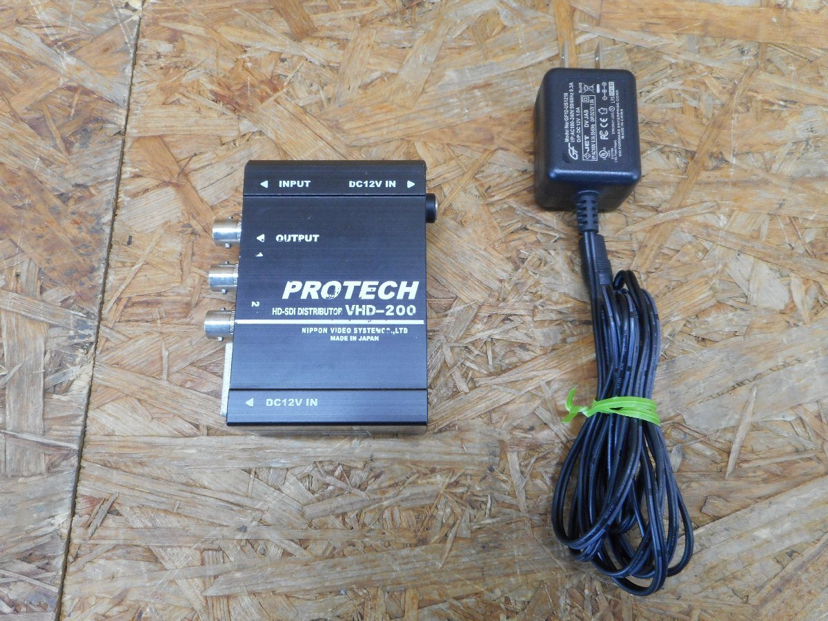 ◎PROTECH VHD-200 SDI分配器 HD-SDI DISTRIBUTOR 1入力2分配 HD-SDI分配器 現状品【簡易動作確認】◎Z-3736