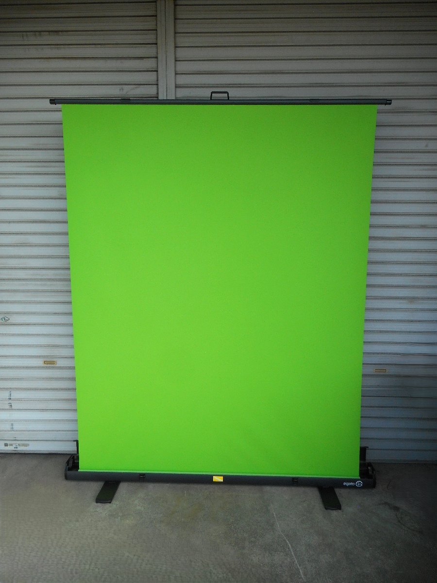 ◎elgato 20GAF9901 Green Screen 折りたたみ式クロマキー 背景幕 グリーンスクリーン 自立式 撮影機材 現状品◎X-34