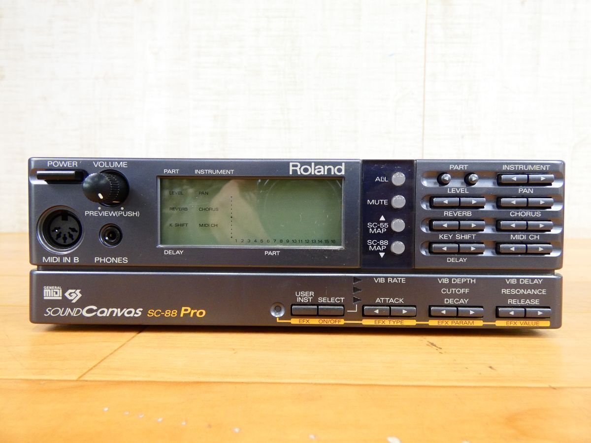 (GG-50) Roland ローランド MIDI 音源モジュール SOUND Canvas SC-88Pro 音響機器 機材 @60 (3)