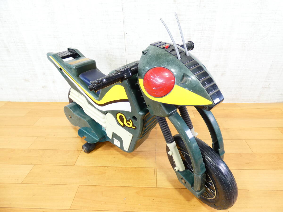 (S)◎ジャンク 当時もの バンダイ 子供用 乗用玩具 仮面ライダーブラックRX マシンアクロバッター 約74cm 約3.8kg 動作不良 88年 ＠170(5)