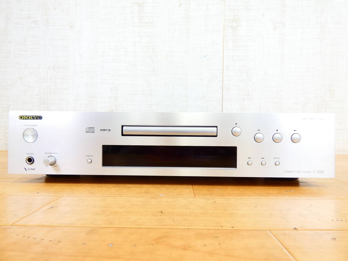 S) ONKYO オンキョー C-7030 CDプレーヤー 音響機器 オーディオ ※ジャンク/再生可！ @100 (4)