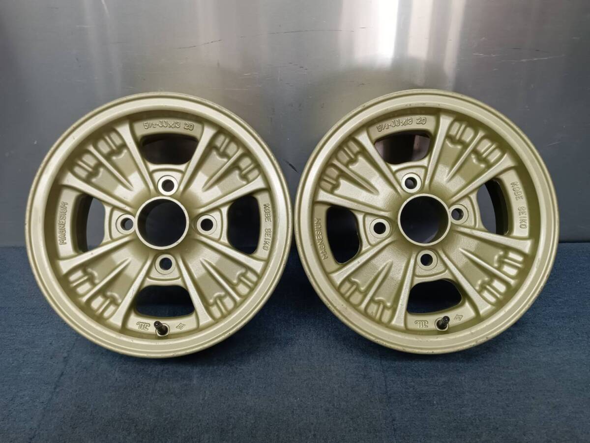 ★希少品★再塗装品★軽量★ 神戸製鋼 KOBE SEIKO 13×5.5J +20 4H-114.3 2本セット 旧車等