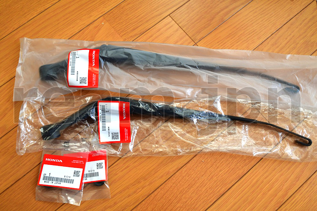 新品 ホンダ純正 N-BOX カスタム JF1 JF2 フロントワイパーアーム キャップ付き 左右 Nボックス ワイパー Honda Genuine NBOX Wiperarm JDM