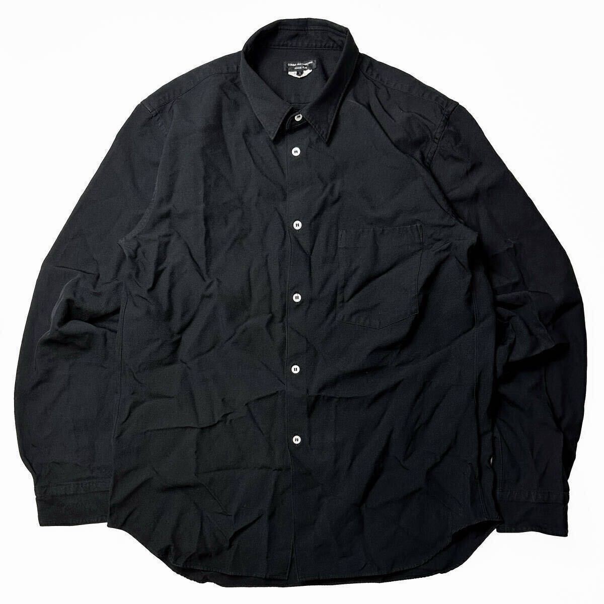 ポリエステル縮絨 シャツ 山口一郎 コムデギャルソンオムプリュスHOMME PLUS Garment Milled Boiled Polyester Shirtエステル縮絨 ポリ縮絨
