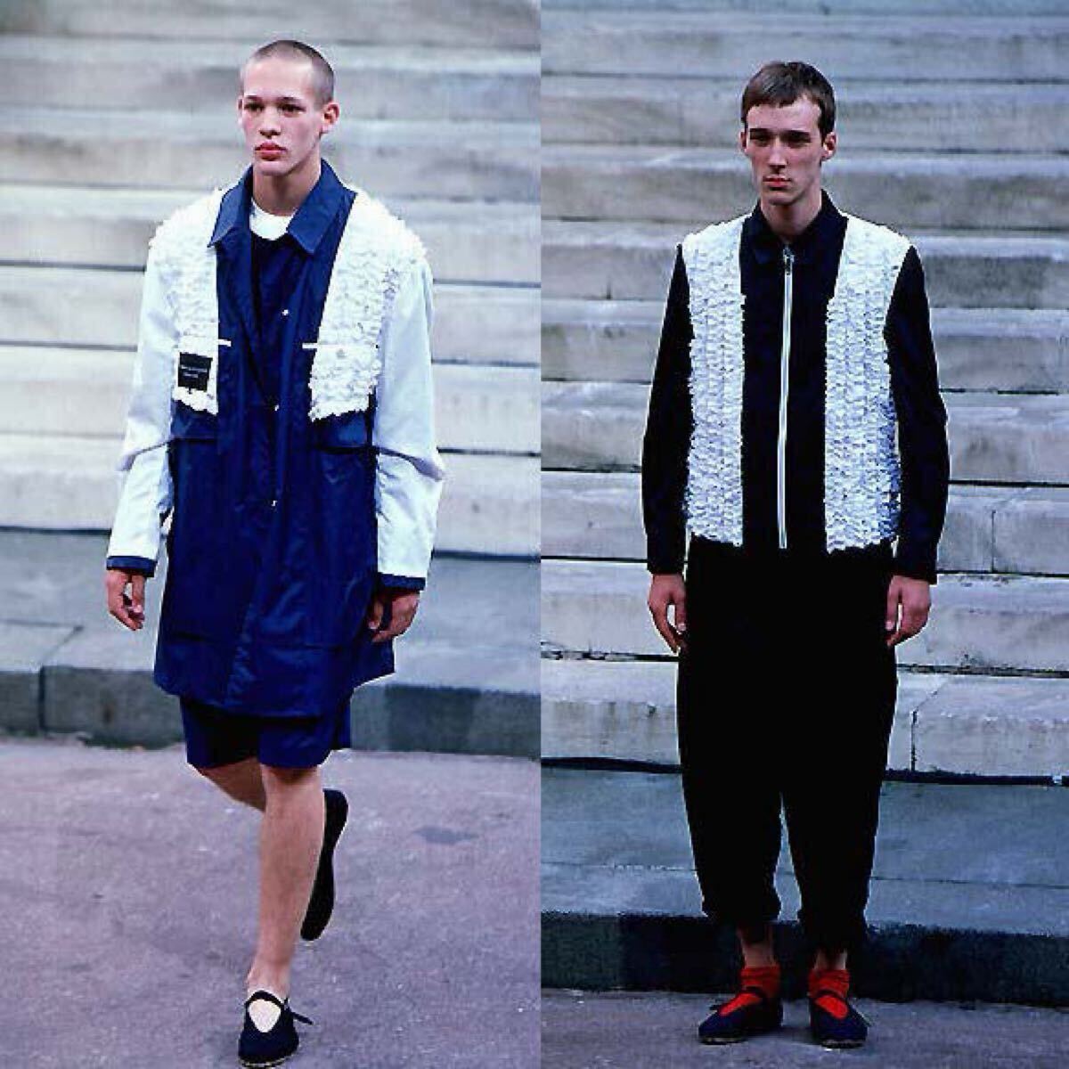 99SS フリル期 ナイロンパンツ コムデギャルソンオムプリュス HOMME PLUS 1999SS シークレットトレジャー Frill Nylon Drawstring Pants