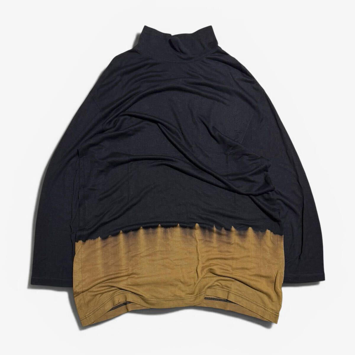 93AW 脱色 ニット モックネック コムデギャルソン 1993AW Garment Bleached Mock Neck Knit 脱色期 オムプリュスHOMME PLUS縮絨94AW 1994AW